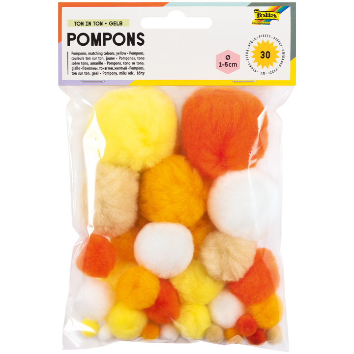 Pompons Yellow 30-pack in the group Hobby & Creativity / Create / Crafts & DIY at Pen Store (131632)