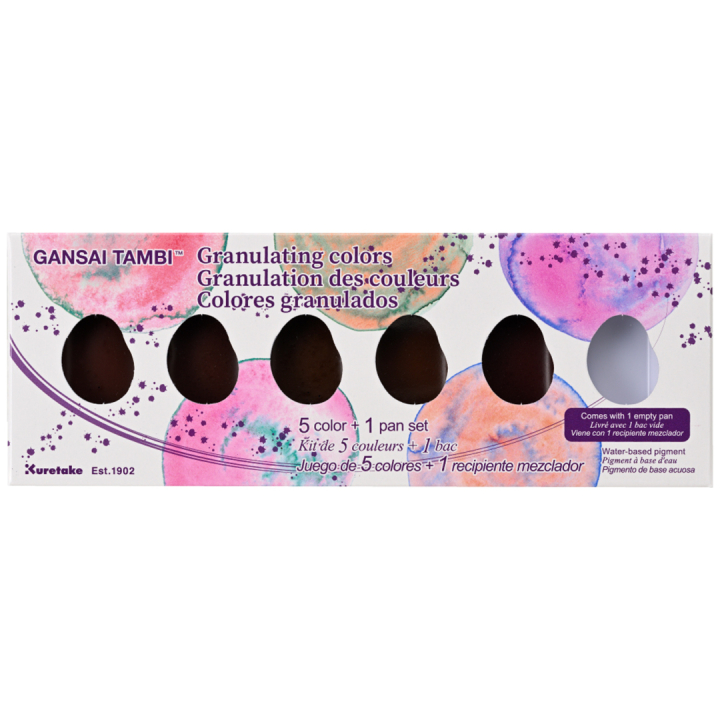 Gansai Tambi Aquarelle 5-set Granulating Colors in the group Art Supplies / Artist colours / Watercolor Paint at Pen Store (131739)