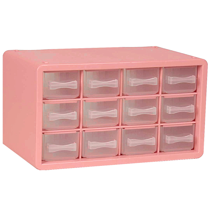 Storage organiser with 12 compartments Dusty Rose in the group Hobby & Creativity / Organize / Storage at Pen Store (131955)