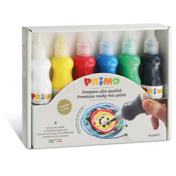 Poster paint Ready-mix 75 ml 6-set in the group Kids / Kids' Paint & Crafts / Paint for Kids at Pen Store (132037)