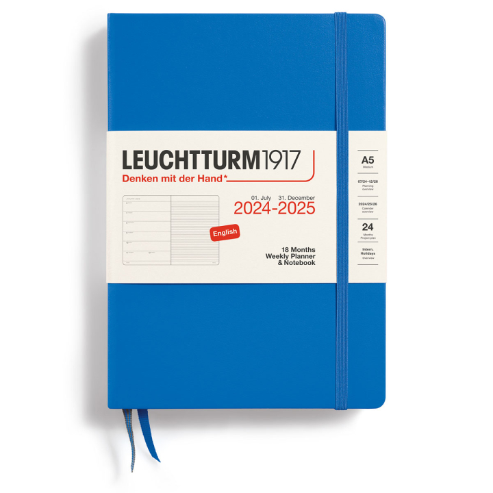 Calendar 18M Weekly Planner & Notebook Hard Cover A5 Sky in the group Paper & Pads / Planners / 18-Month Planners at Pen Store (132569)