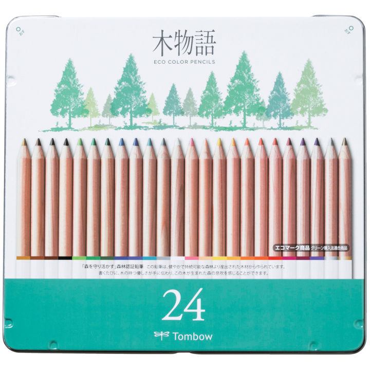 Ki-Monogatari Eco Coloured Pencils Set of 24 in the group Pens / Artist Pens / Colored Pencils at Pen Store (132716)