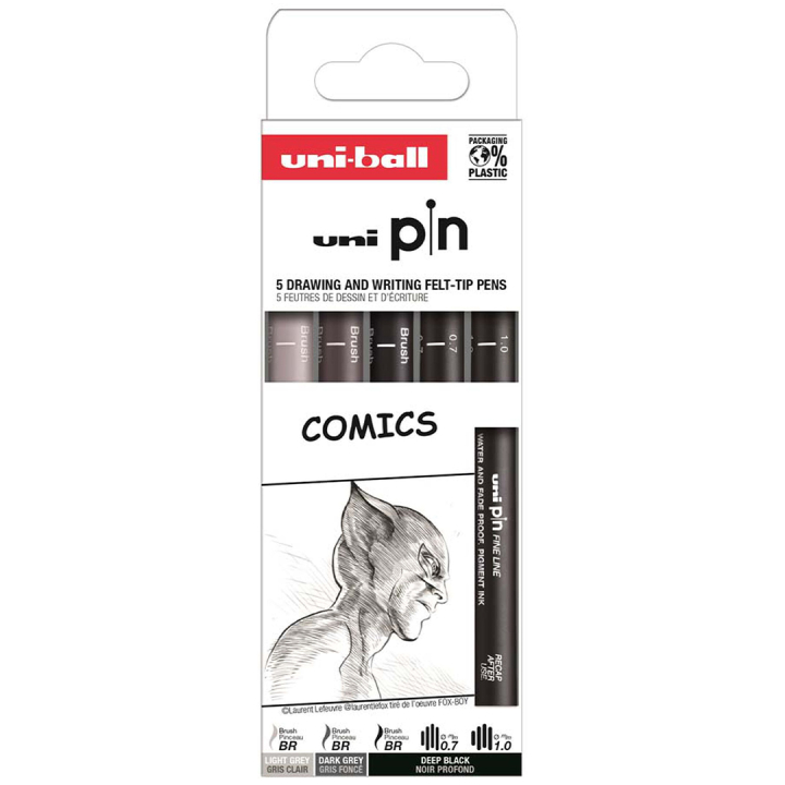 Pin Fineliner 5-set Comics in the group Pens / Writing / Fineliners at Pen Store (132732)