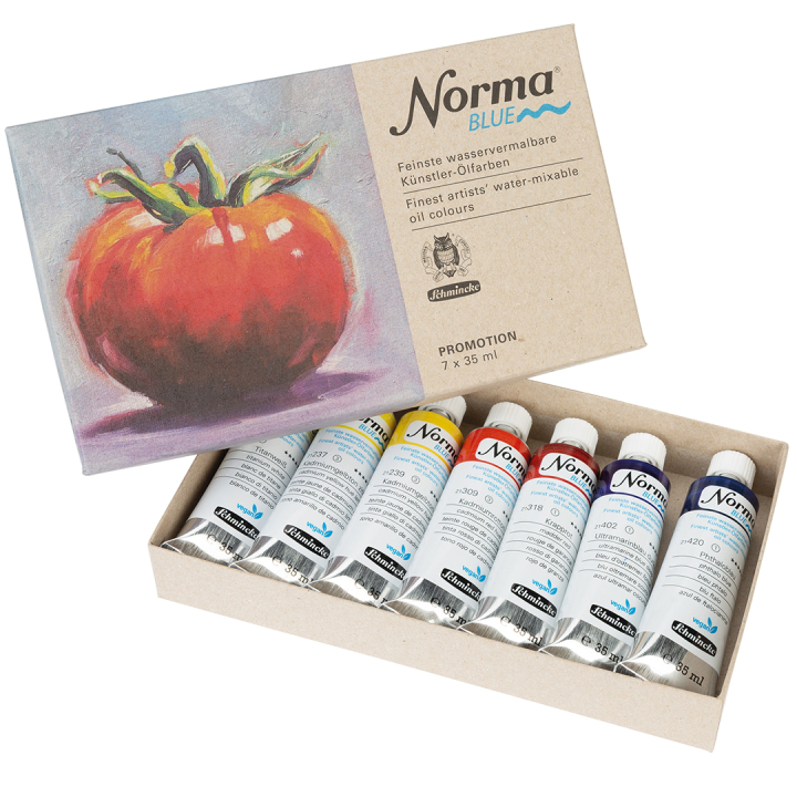 Norma Blue Oil paint 7x35 ml in the group Art Supplies / Artist colours / Oil Paint at Pen Store (133140)