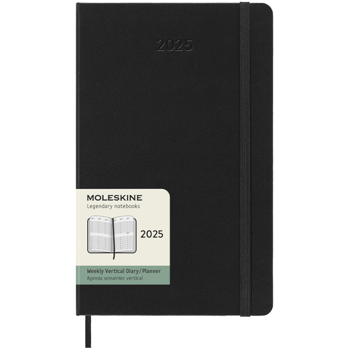 12M Weekly Planner Vertical Hardcover 2025 Large Black in the group Paper & Pads / Planners / 12-Month Planners at Pen Store (133812)