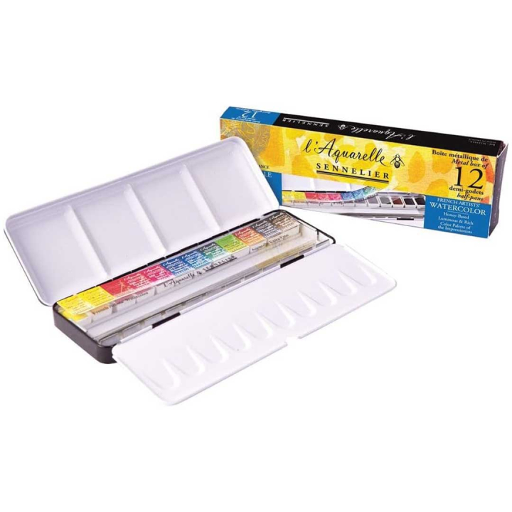 l'Aquarelle Watercolour 12 half pans in the group Art Supplies / Artist colours / Watercolor Paint at Pen Store (133817)