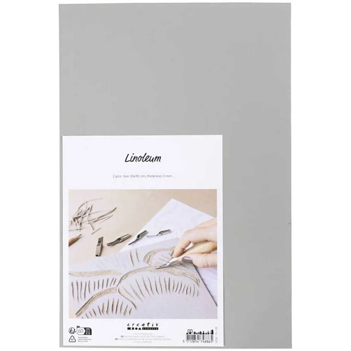 Linoleum 20x30 cm pack of 2 in the group Hobby & Creativity / Create / Linoleum prints at Pen Store (133826)