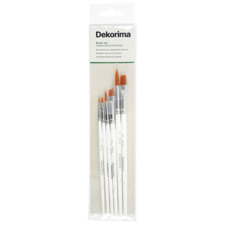 Synthetic brushes Watercolour/Universal Set of 6 in the group Art Supplies / Brushes / Watercolor Brushes at Pen Store (133923)