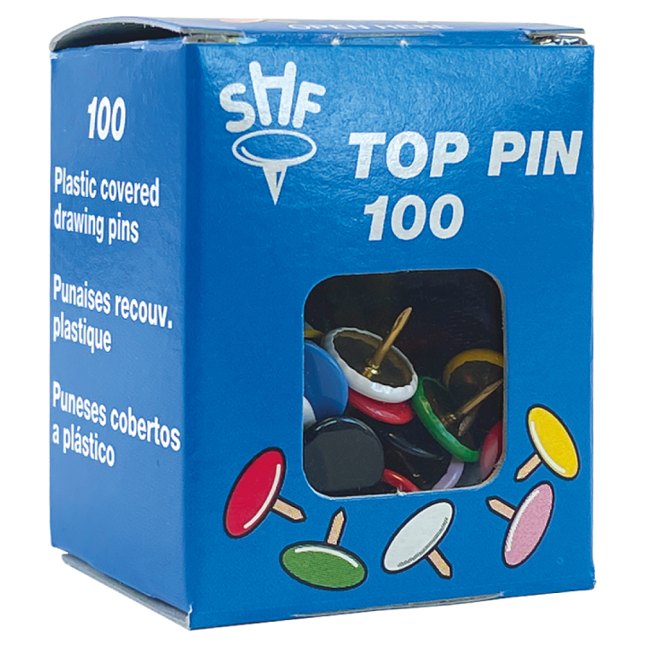 Drawing pins Brass Colour Mix 100 pack in the group Hobby & Creativity / Organize / Home Office at Pen Store (134010)