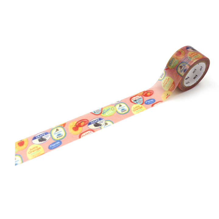 Washi-Tape Retrofruitlabel in the group Hobby & Creativity / Hobby Accessories / Washi Tape at Pen Store (134051)