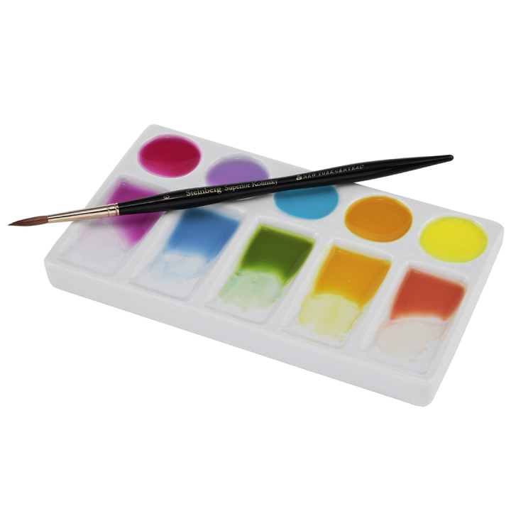 Artists porcelain palette rectangular 22x20 cm in the group Art Supplies / Studio / Palettes at Pen Store (134469)