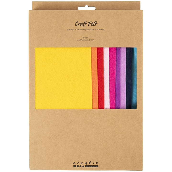 Craft felt A4 10-pack Colour mix in the group Hobby & Creativity / Create / Craft felt at Pen Store (134715)