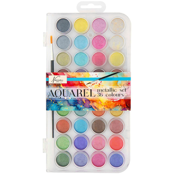 Watercolour Paint Metallic 36-set in the group Art Supplies / Artist colours / Watercolor Paint at Pen Store (134900)