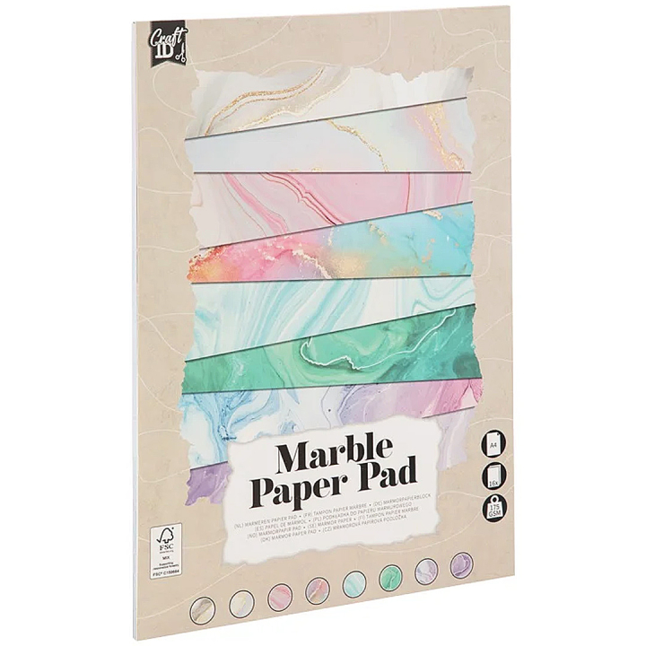 Marble Paper A4 175g 16 sheets in the group Kids / Fun and learning / Paper & Drawing Pad for Kids / Coloured paper for children at Pen Store (134910)