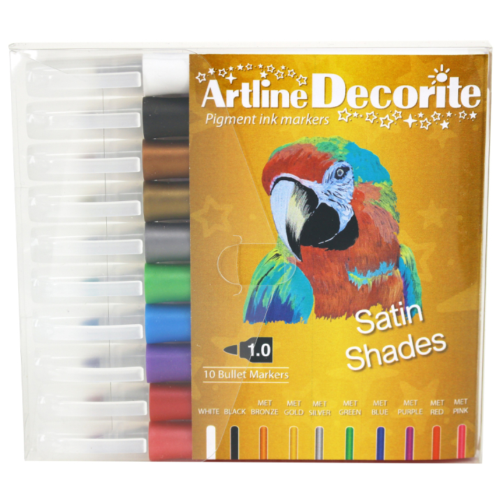 Decorite Marker Pack of 10 Satin in the group Pens / Artist Pens / Acrylic Markers at Pen Store (134997)