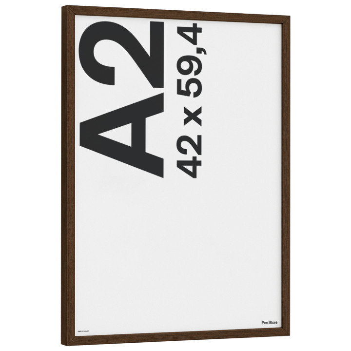 Wooden Frame Walnut Finish 42x59,4 cm A2 in the group Hobby & Creativity / Organize / Frames / Walnut-coloured frames at Pen Store (135075)