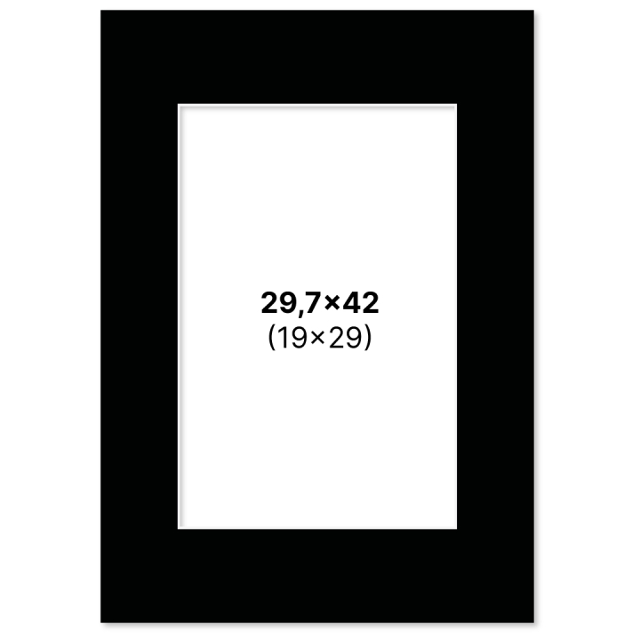 Passepartout Black 29,7x42 cm A3 in the group Hobby & Creativity / Organize / Frames / Matboards at Pen Store (135121)