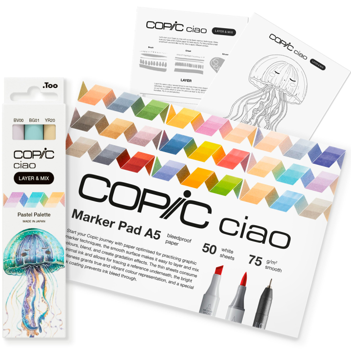 Ciao Layer & Mix 2D Starter Set Pastel in the group Pens / Artist Pens / Illustration Markers at Pen Store (135132)