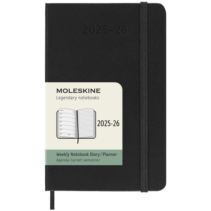 Calendar 18M WeekNote Hard Cover Pocket Black in the group Paper & Pads / Planners / 18-Month Planners at Pen Store (135590)