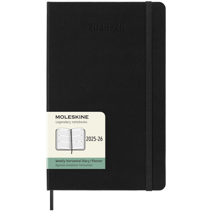 Calendar 18M Weekly Hard Cover Horisontell Large Black in the group Paper & Pads / Planners / 18-Month Planners at Pen Store (135594)