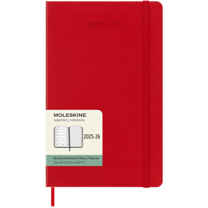 Calendar 18M WeekNote Hard Cover Large Red in the group Paper & Pads / Planners / 18-Month Planners at Pen Store (135602)