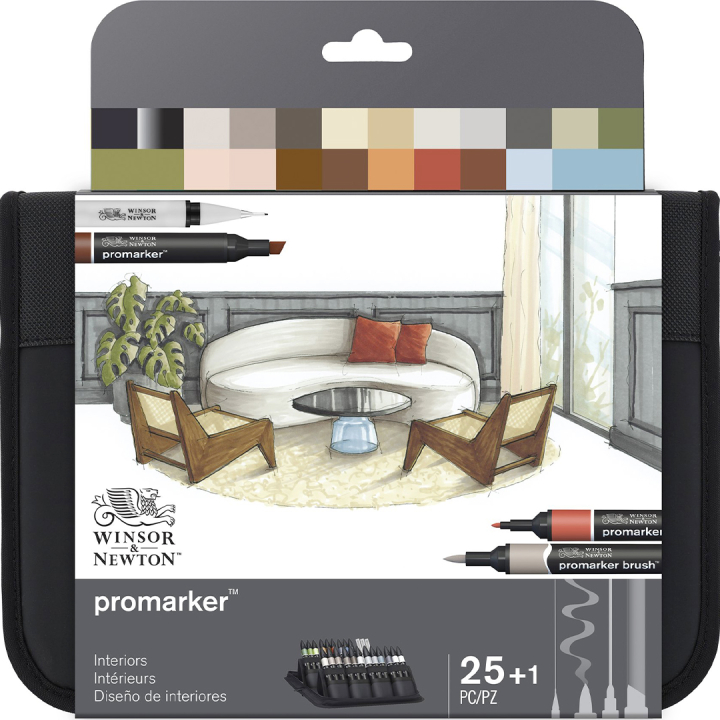 Promarker Interiors Wallet Set of 25 in the group Pens / Artist Pens / Illustration Markers at Pen Store (135656)