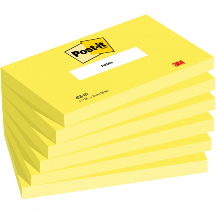 Post-it 76×127 Neon yellow 6-pack in the group Paper & Pads / Note & Memo / Post-it and notepads at Pen Store (135714)