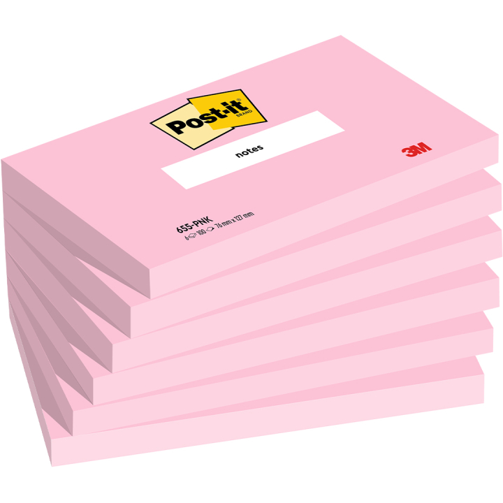 Post-it 76×127 Neon pink 6-pack in the group Paper & Pads / Note & Memo / Post-it and notepads at Pen Store (135715)