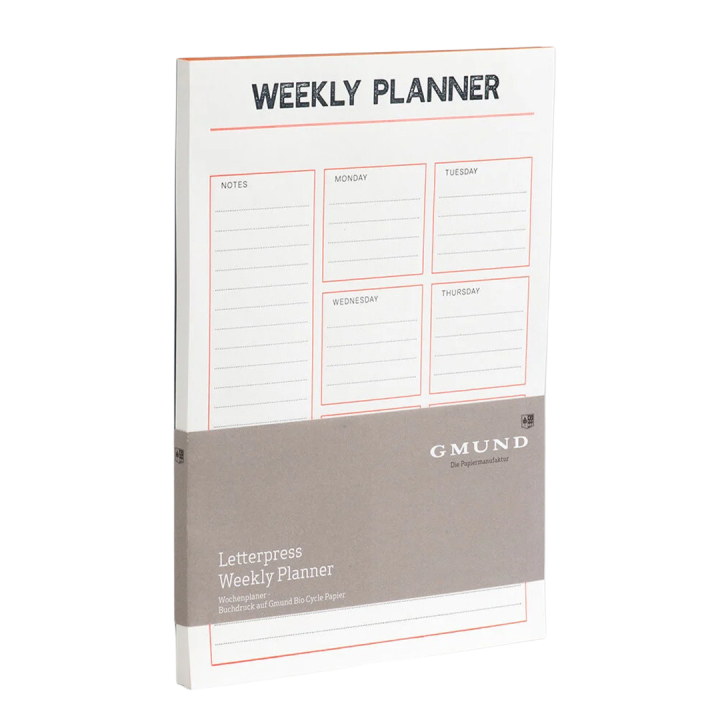 Letterpress Weekly Planner in the group Paper & Pads / Note & Memo / Post-it and notepads at Pen Store (135794)