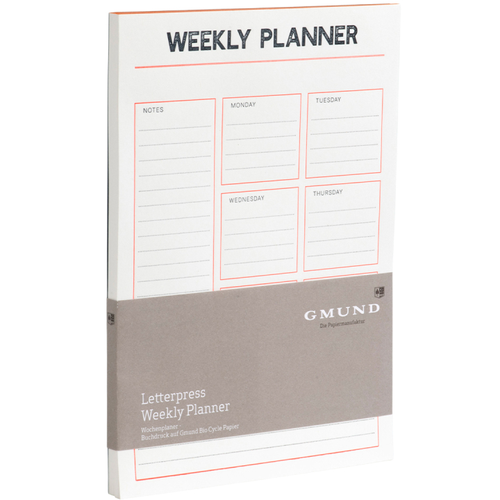 Letterpress Weekly Planner in the group Paper & Pads / Note & Memo / Post-it and notepads at Pen Store (135794)