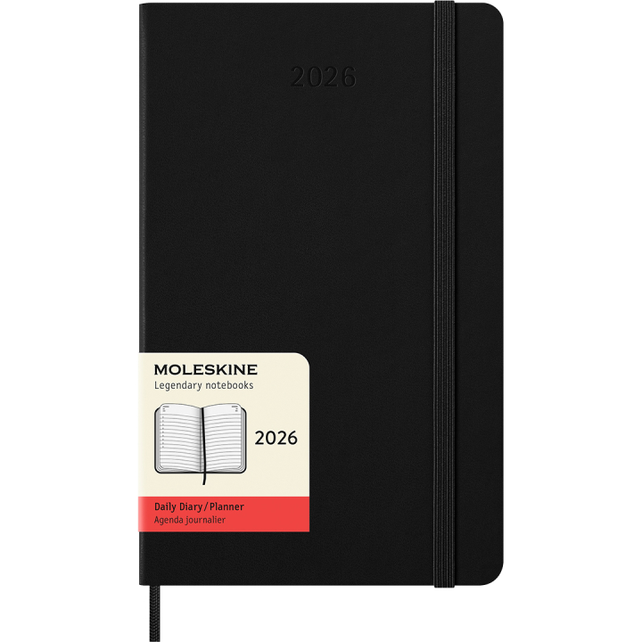 Calendar 12M Daily 2026 Hardcover Large Black in the group Paper & Pads / Planners / 12-Month Planners at Pen Store (136081)