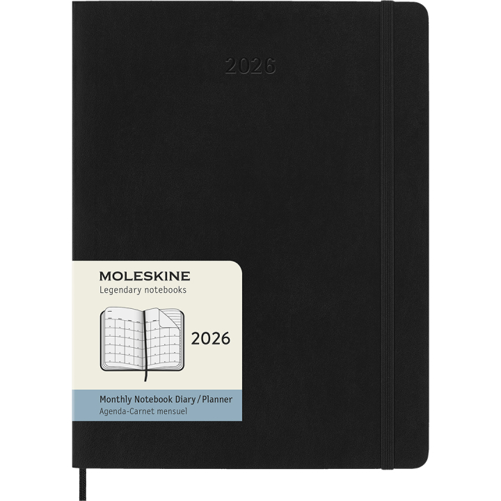 Calendar 12M Monthly 2026 Softcover XL Black in the group Paper & Pads / Planners / 12-Month Planners at Pen Store (136099)