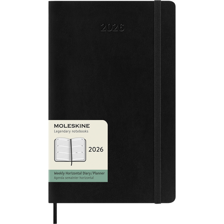 Calendar 12M Weekly Horizontal 2026 Softcover Large Black in the group Paper & Pads / Planners / 12-Month Planners at Pen Store (136107)