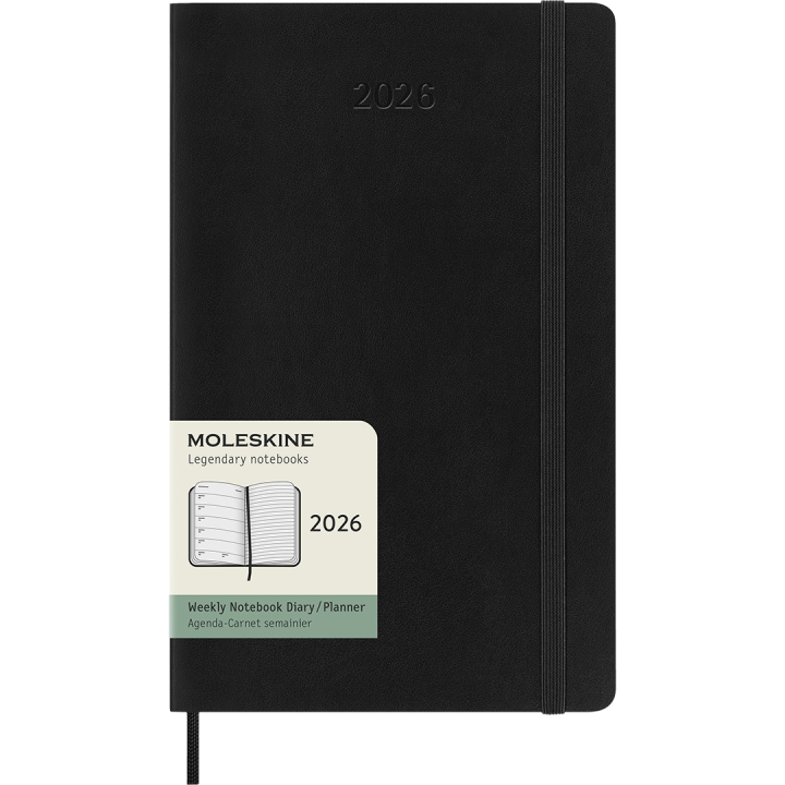 Calendar 12M Weekly Notebook 2026 Softcover Large Black in the group Paper & Pads / Planners / 12-Month Planners at Pen Store (136111)