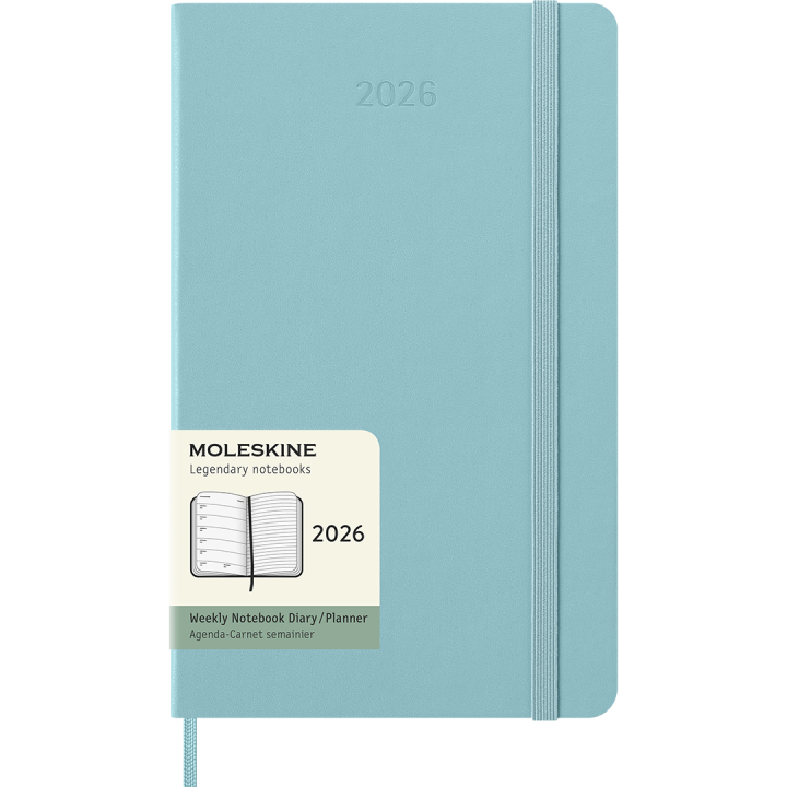 Calendar 12M Weekly Notebook 2026 Hardcover Large Aquamarine in the group Paper & Pads / Planners / 12-Month Planners at Pen Store (136132)