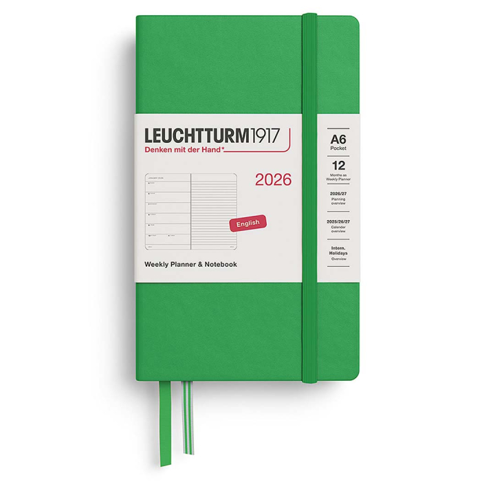 Calendar Weekly Planner & Notebook 2026 A6 Spring Leaf in the group Paper & Pads / Planners / 12-Month Planners at Pen Store (136234)