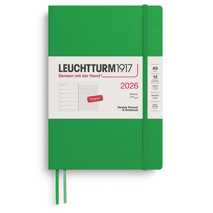 Calendar Weekly Planner & Notebook 2026 A5 Soft Cover Spring Leaf in the group Paper & Pads / Planners / 12-Month Planners at Pen Store (136245)