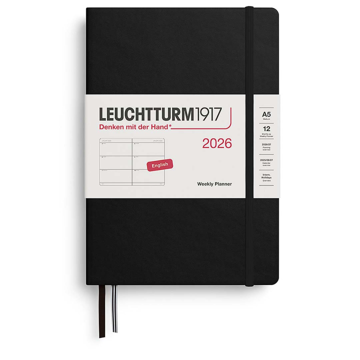 Calendar Weekly Planner 2026 A5 Black in the group Paper & Pads / Planners / 12-Month Planners at Pen Store (136251)