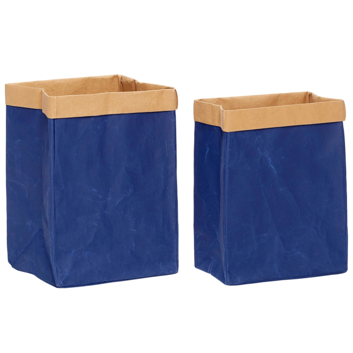 Paper basket Blue Storage Basket Set of 2 in the group Hobby & Creativity / Organize / Storage at Pen Store (136659)