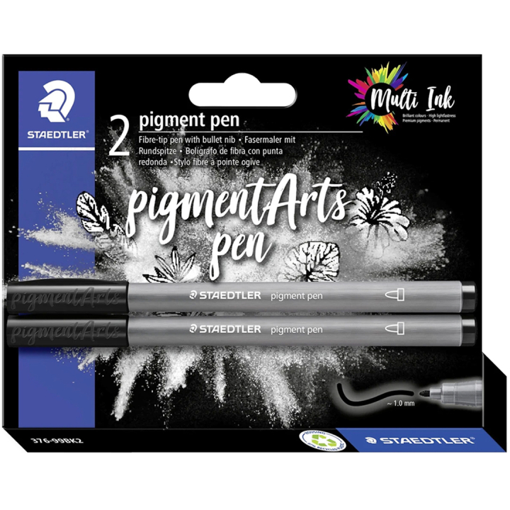 Pigment Arts Pen Black 2-pack in the group Pens / Artist Pens / Felt Tip Pens at Pen Store (136854)
