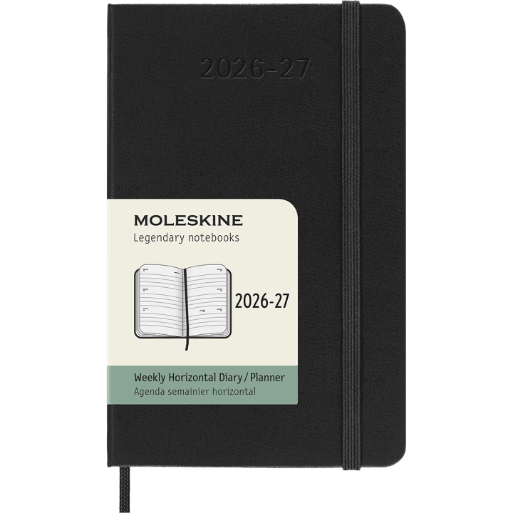 Calendar 18M Weekly Hard Cover Horisontell Pocket Black in the group Paper & Pads / Planners / 18-Month Planners at Pen Store (137013)