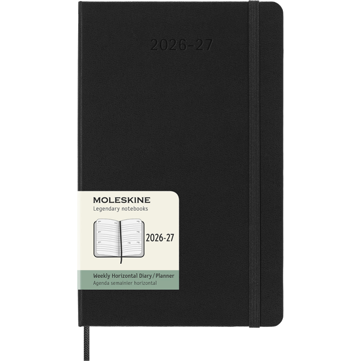 Calendar 18M Weekly Hard Cover Horisontell Large Black in the group Paper & Pads / Planners / 18-Month Planners at Pen Store (137014)