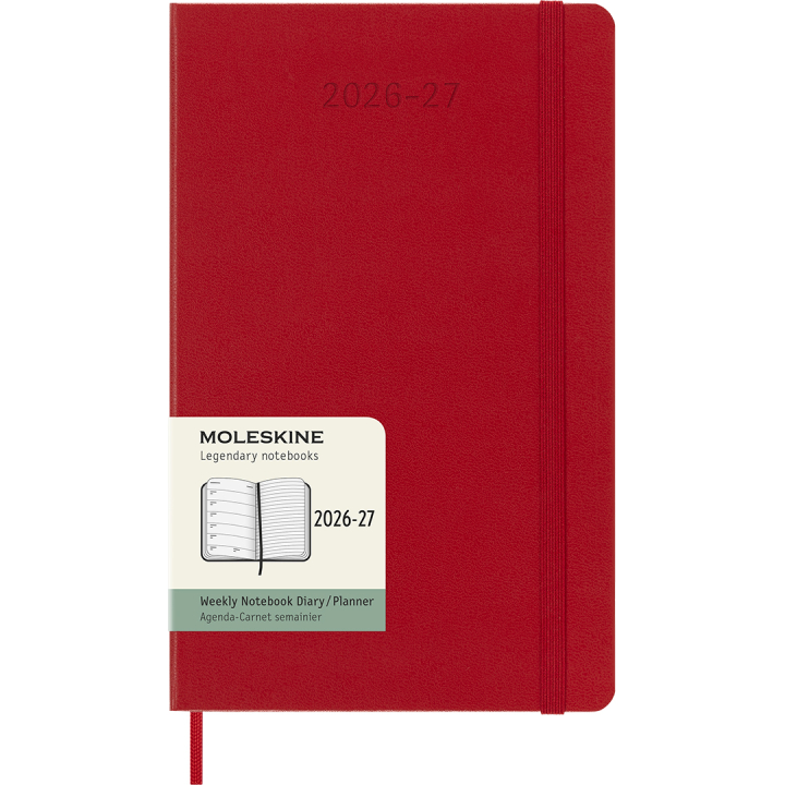 Calendar 18M WeekNote Hard Cover Large Red in the group Paper & Pads / Planners / 18-Month Planners at Pen Store (137022)