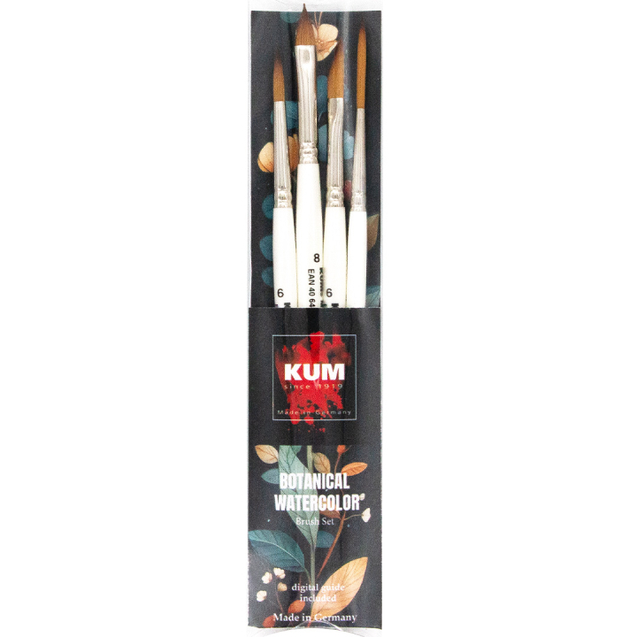 Synthetic Brushes Watercolour Botanical 4-piece Set in the group Art Supplies / Brushes / Watercolor Brushes at Pen Store (137036)