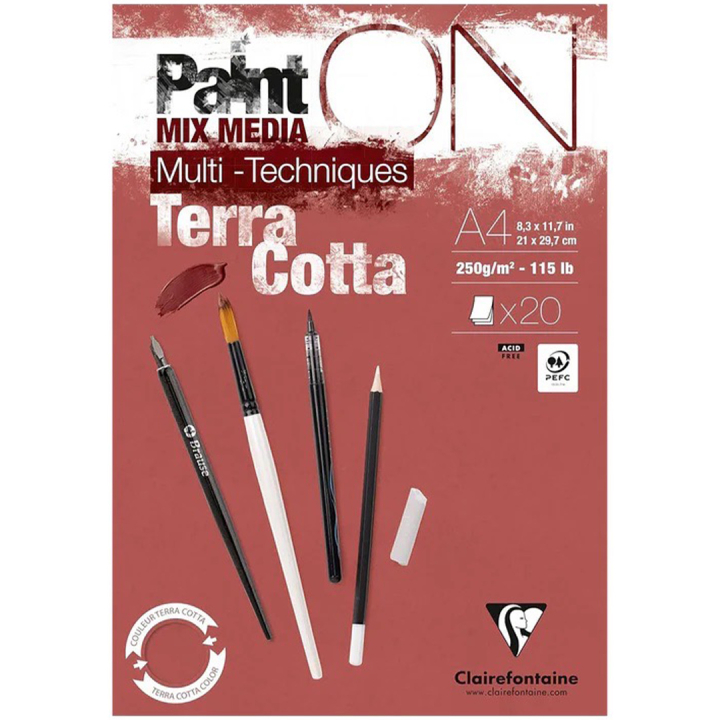 Paint'ON Multi-Techniques Terracotta A4 in the group Paper & Pads / Artist Pads & Paper / Mixed Media Pads at Pen Store (137088)