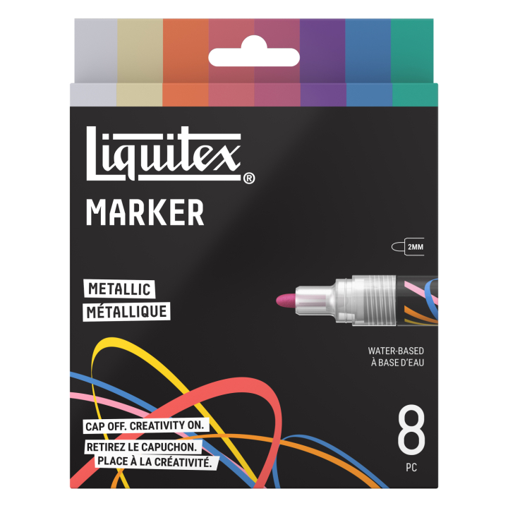 Marker Metallic 8-piece Set in the group Pens / Artist Pens / Acrylic Markers at Pen Store (137373)