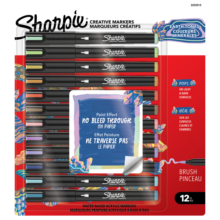 Creative Marker Brush Tip 12-pack Earth Tones in the group Pens / Artist Pens / Acrylic Markers at Pen Store (137406)