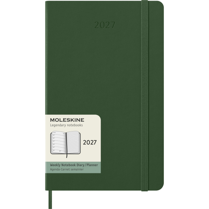 Calendar 12M Weekly Notebook 2027 Hardcover Large Myrtle Green in the group Paper & Pads / Planners / 12-Month Planners at Pen Store (137452)