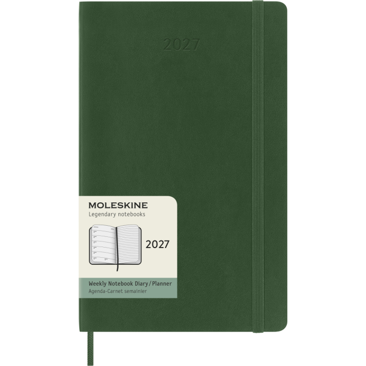 Calendar 12M Weekly Notebook 2027 Softcover Large Myrtle Green  in the group Paper & Pads / Planners / 12-Month Planners at Pen Store (137453)