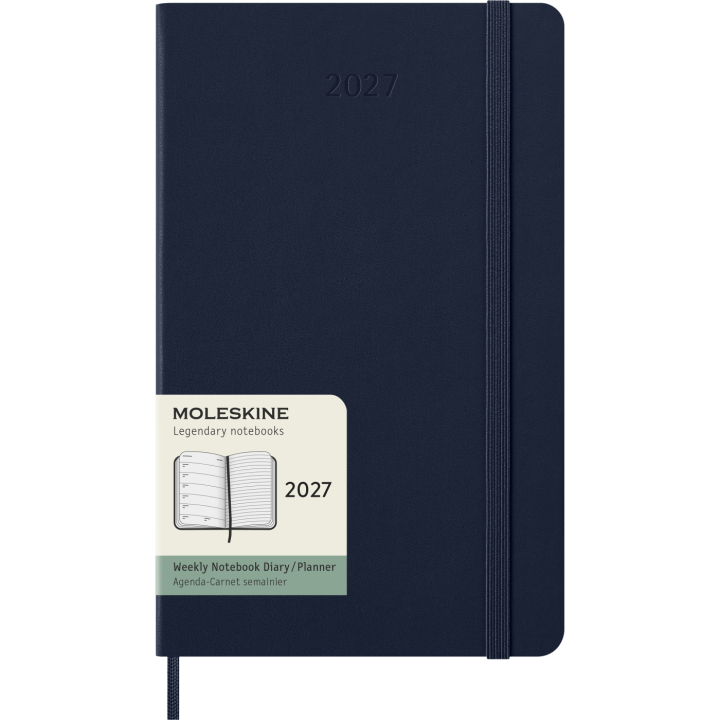 Calendar 12M Weekly Notebook 2027 Hardcover Large Sapphire Blue in the group Paper & Pads / Planners / 12-Month Planners at Pen Store (137457)